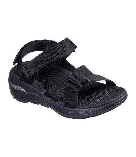 Womens/ladies go walk attract arch fit sandals black Skechers