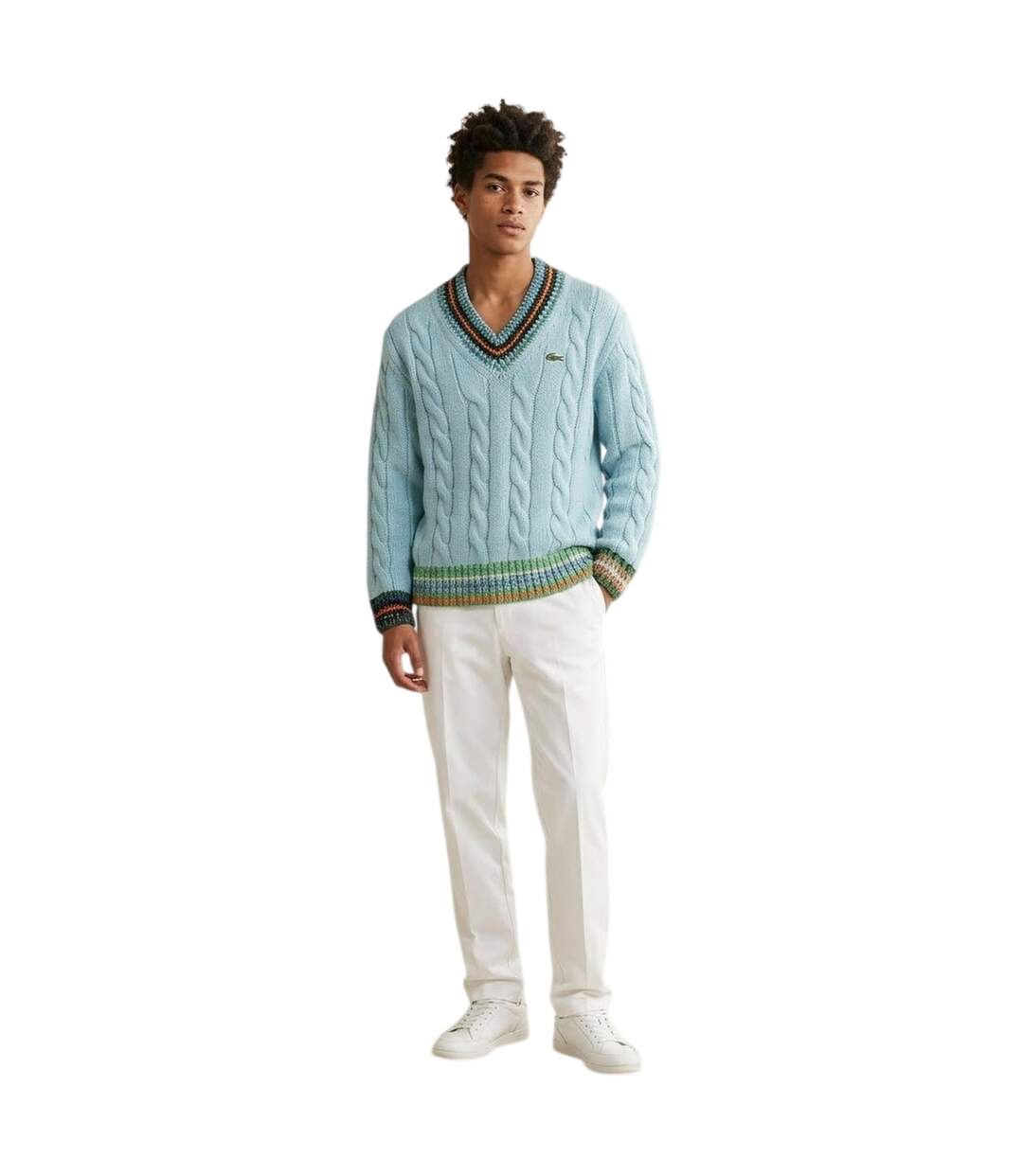 Sweat Motif/style Logo Brodé Homme Turquoise Vif Lacoste-3