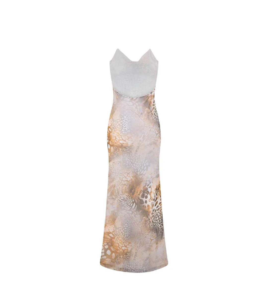 Womens/ladies Animal Print Maxi Dress Multicoloured Grace Jacob-2