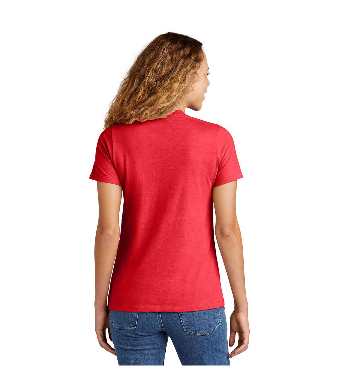 T-shirt femme rouge Gildan-4