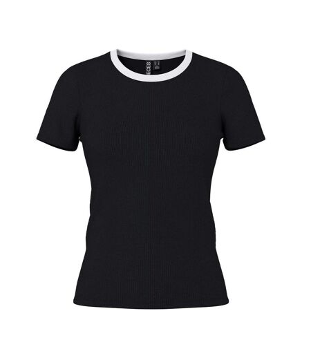 T-Shirt noir femme pieces may