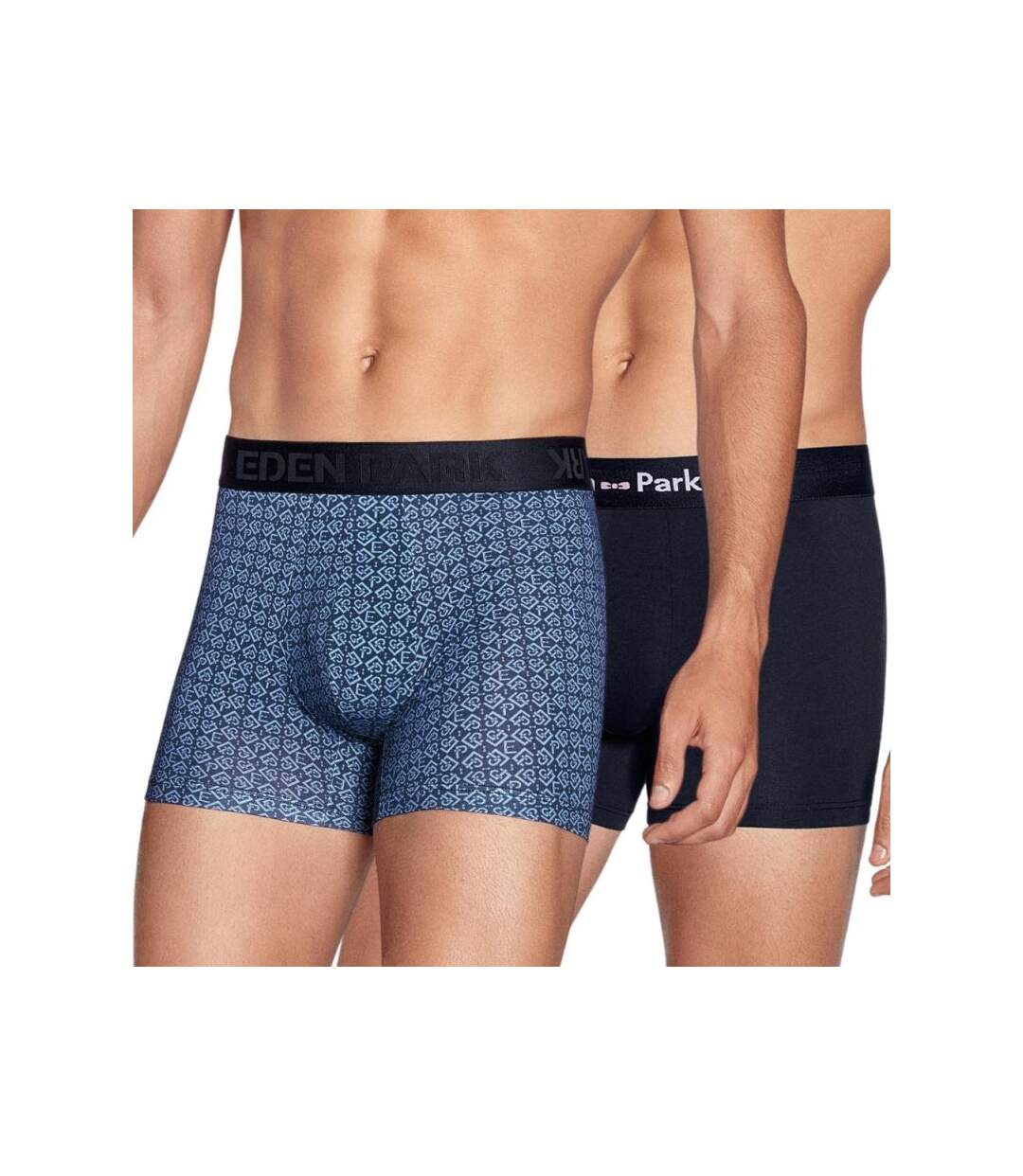 EDEN PARK Lot de 2 Boxers Homme Coton LOGENTRE Azur Marine-1