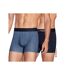 EDEN PARK Lot de 2 Boxers Homme Coton LOGENTRE Azur Marine