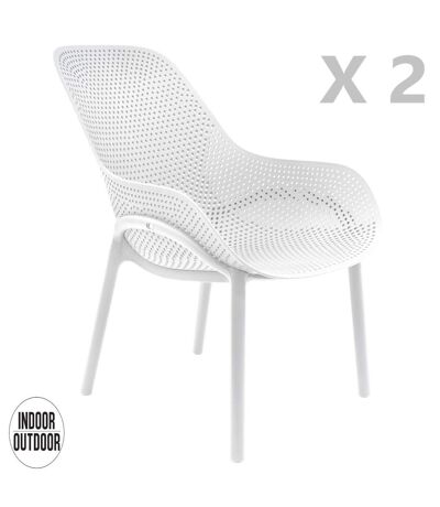 2 Fauteuils pour table de jardin design Malibu