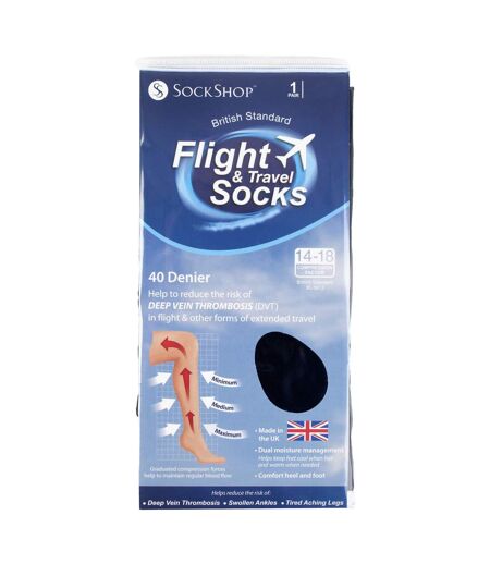 1 Pack Mens 18 mmHg Graduated Compression Travel Flight Socks for DVT