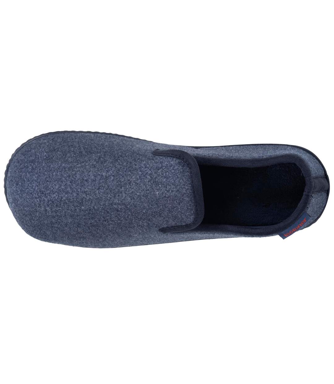 Isotoner Chaussons Charentaises homme polaire chinée semelle ergonomique, mousse à mémoire forme-3