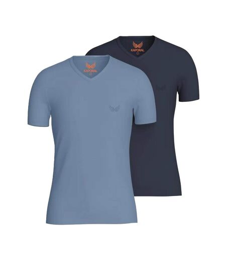 x2 t-shirt marine/bleu homme kaporal jift - 3xl