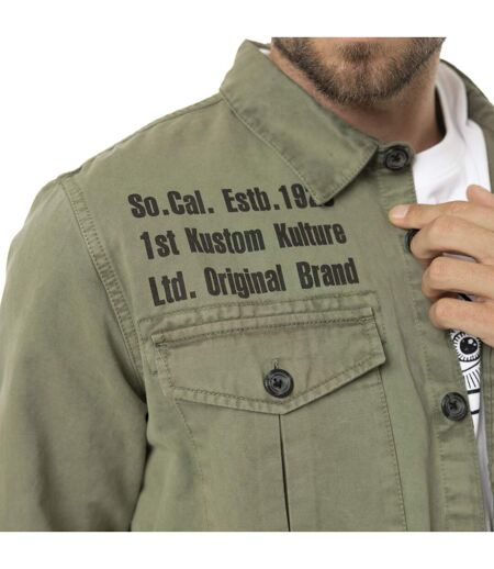 Sur Chemise homme en sergé de coton avec Patchs Cain Vondutch