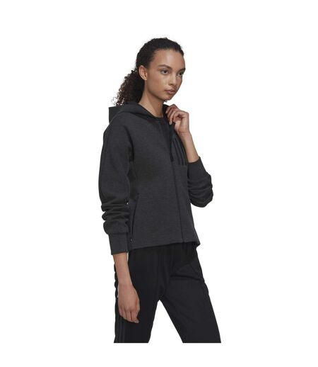 Veste à capuche mission victory femme noir chiné Adidas