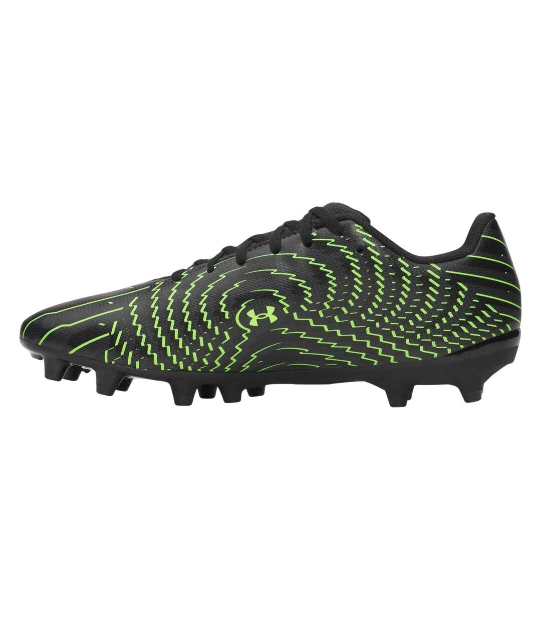 Mens Shadow Club 4 Patterned Firm Ground Football Boots Black Green Under Armour-2