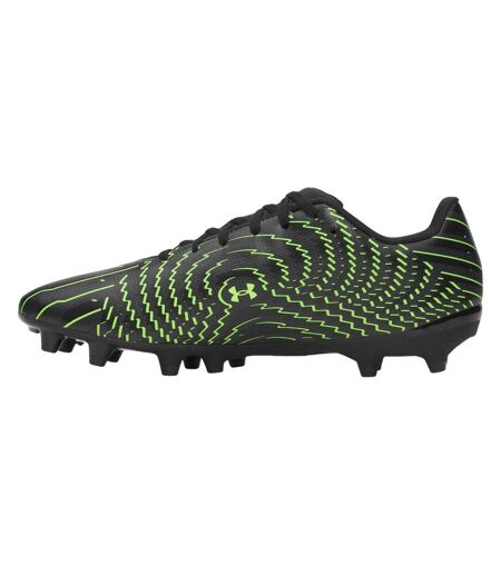 Mens Shadow Club 4 Patterned Firm Ground Football Boots Black Green Under Armour