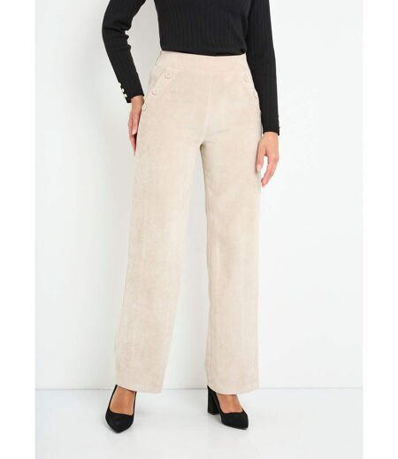Pantalon large velours milleraies