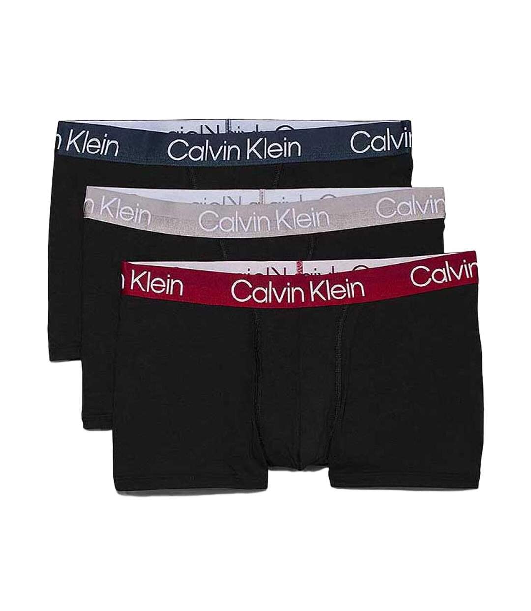 X3 Boxers Rouge/Bleu/Gris Homme Calvin Klein Jeans Trunk 3 - XL-1