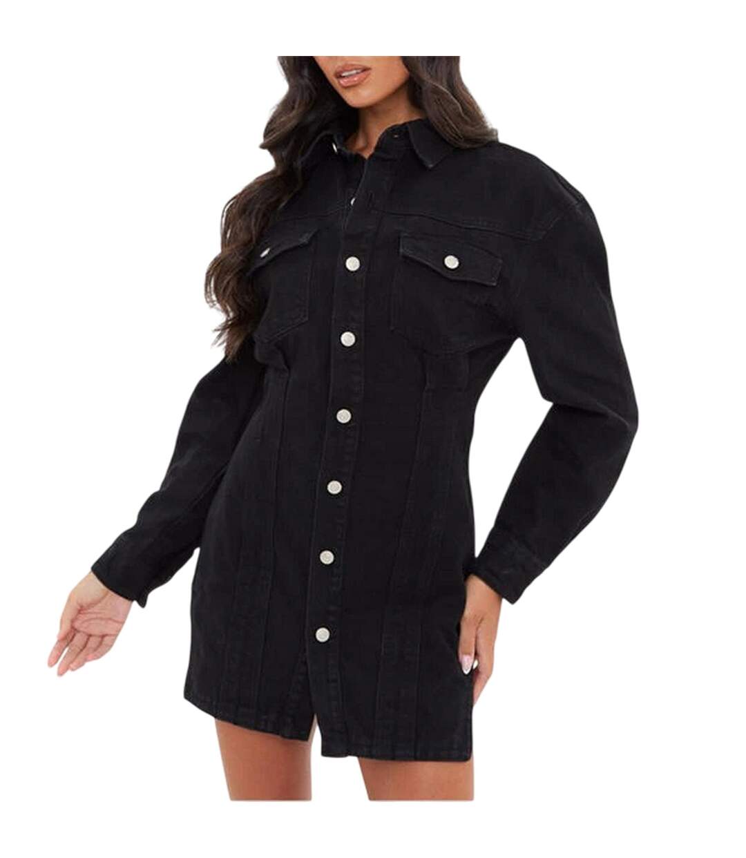 Robe Chemisier Courte Femme Noir I Saw It First-2