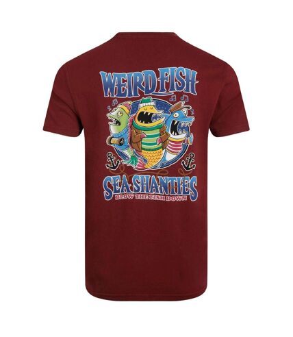 T-shirt sea shanties homme bordeaux sombre Weird Fish