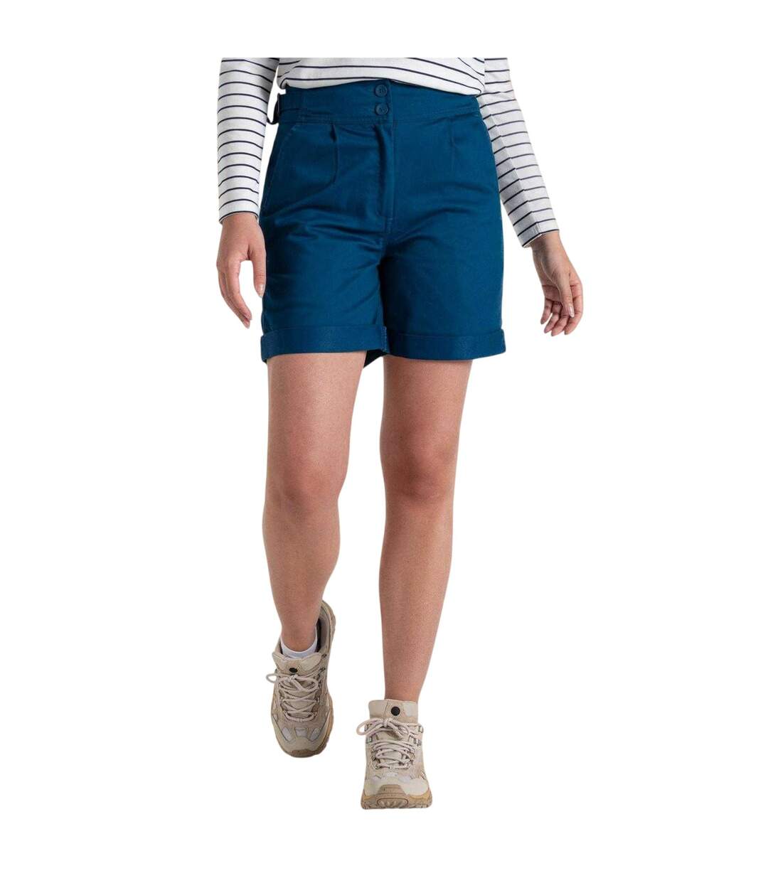 Short De Marche À Taille Haute Araby Femme Bleu Mer Foncé Craghoppers-2
