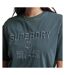 T-shirt Gris Femme Superdry Garment - 34