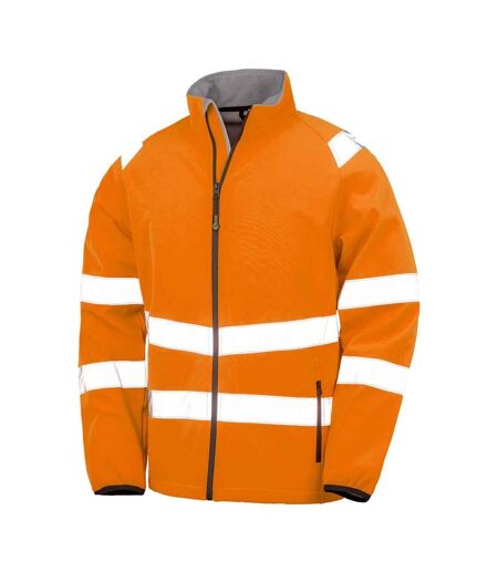 Veste Softshell Homme Orange Fluo Result Genuine Recycled