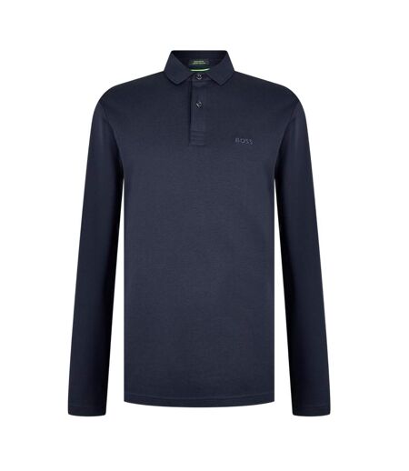 Polo Manches Longues Motif/style Logo Pirol Homme Bleu Foncé Boss