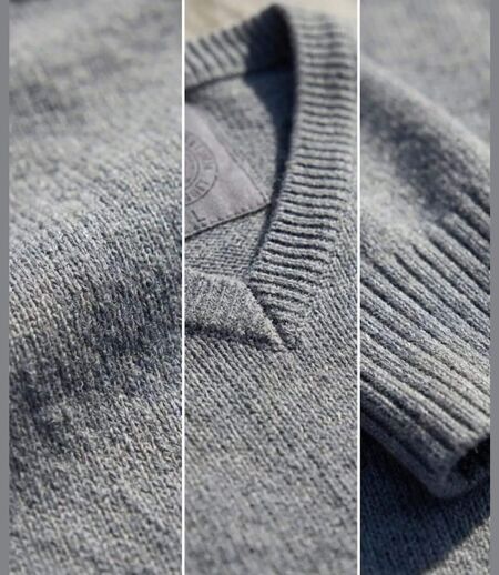 Pull col V avec laine PUL2004A