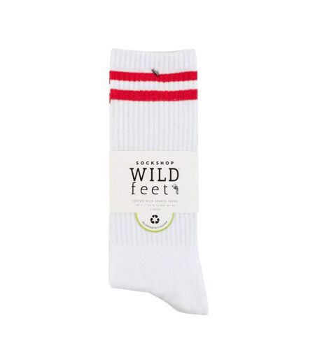 3 Pack Mens Retro Double Stripe Sport Socks