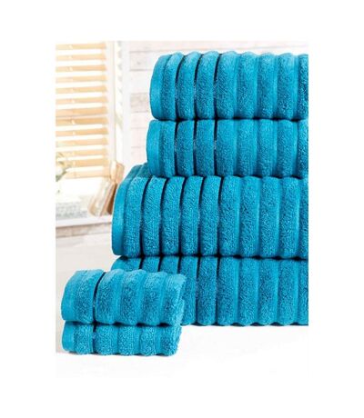 Rapport Ribbed Towel Bale Set (Pack of 6) (Teal) (One Size)