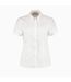 Kustom Kit Ladies Coporate Oxford Short Sleeve Shirt (White)