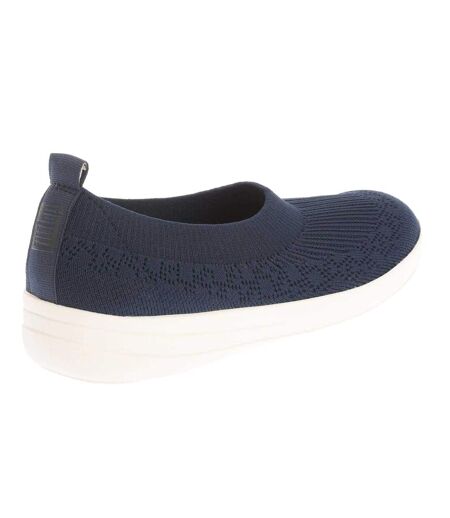 Womens/ladies Uberknit Slip-on Pumps Navy FitFlop