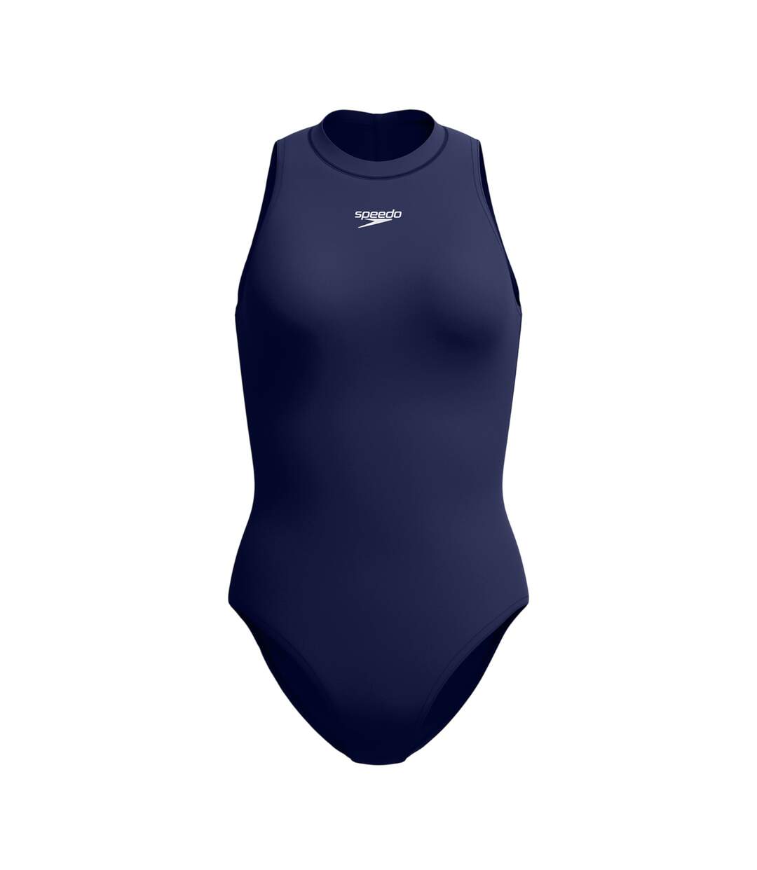 Maillot De Bain 1 Pièce Uni Col Ras-du-cou Hydrasuit Femme Bleu Marine Speedo-2