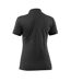 Womens/ladies Grasse Crossover Polo Shirt Black Mascot-2