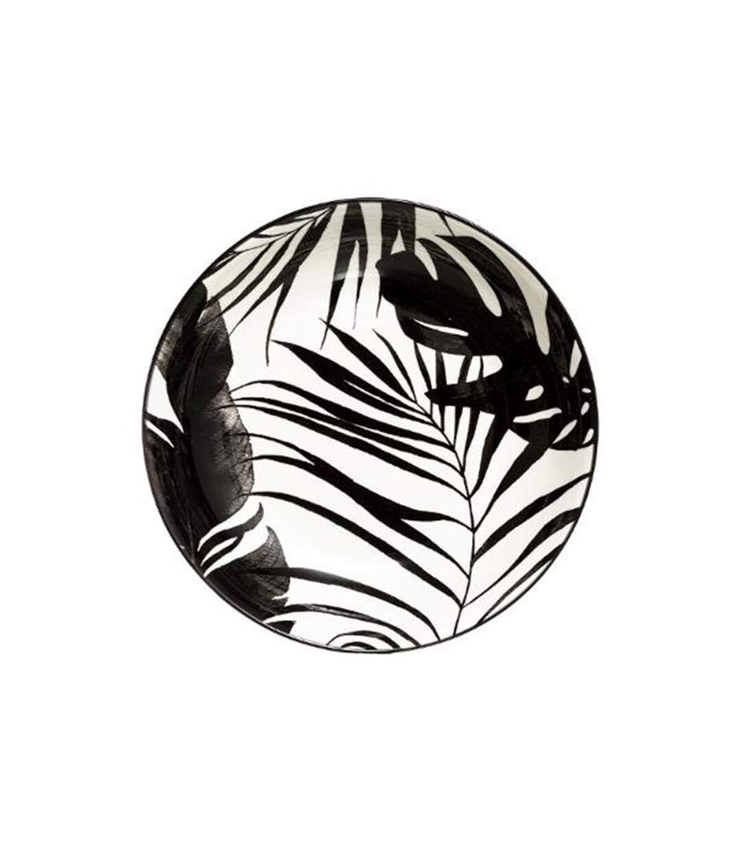 Lot de 6 Assiettes Creuses Palme 20cm Noir-1