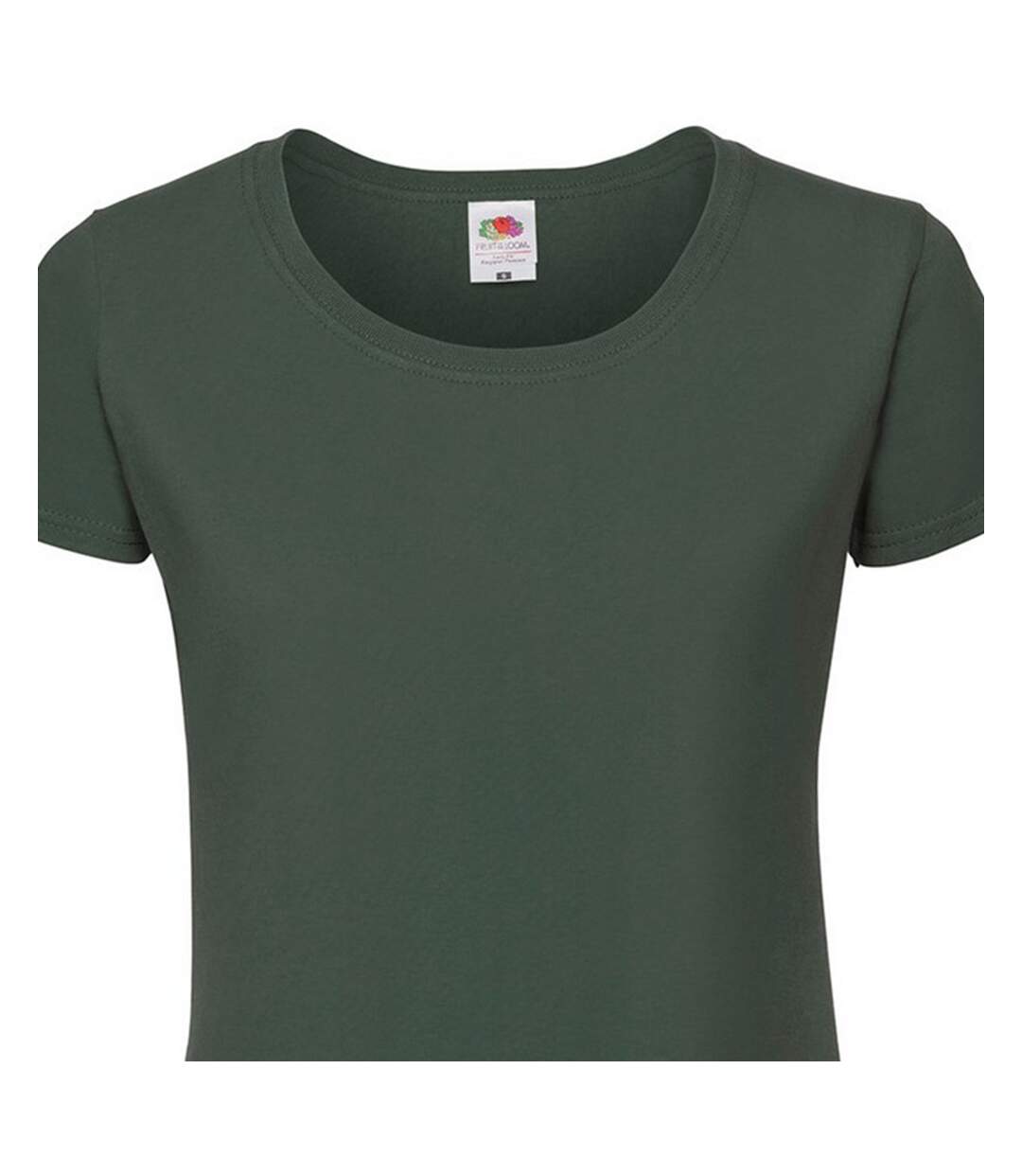 T-shirt Iconic Femme Vert Bouteille Fruit Of The Loom-2