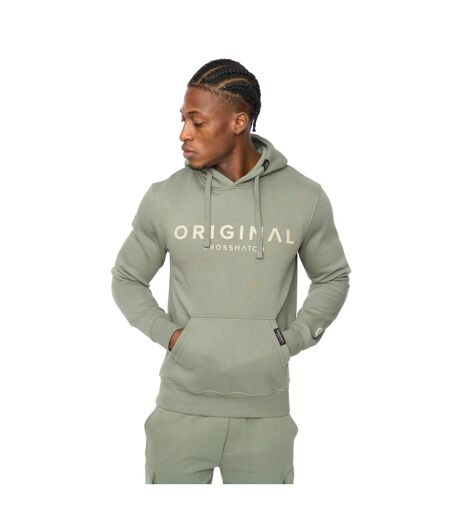 Mens Bardon Hoodie Olive Crosshatch