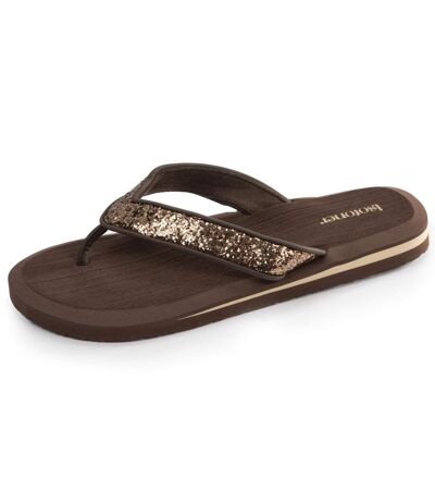 Isotoner Tongs femme très confortables, tiges larges