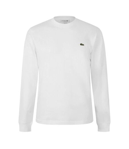 T-shirt Manches Longues Motif/style Imprimé Crocodile Homme Blanc Lacoste