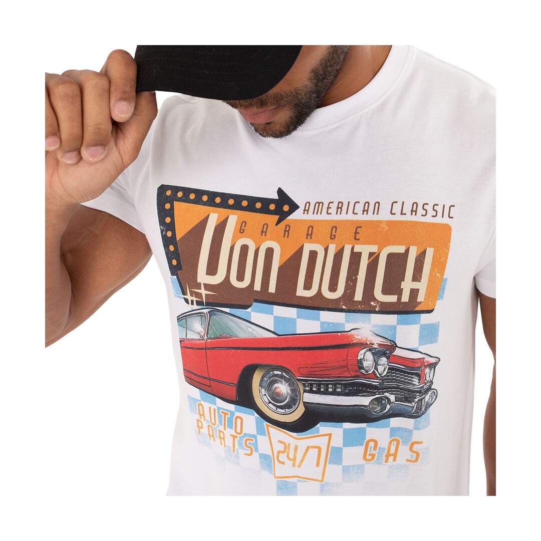 T-shirt col rond regular fit homme en coton Dinn Vondutch-2