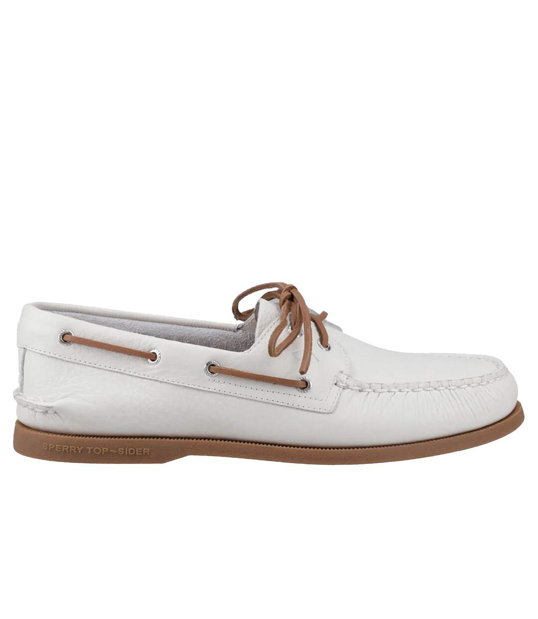 Chaussures bateau authentic homme blanc / marron pâle Sperry-3