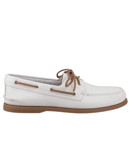 Chaussures bateau authentic homme blanc / marron pâle Sperry