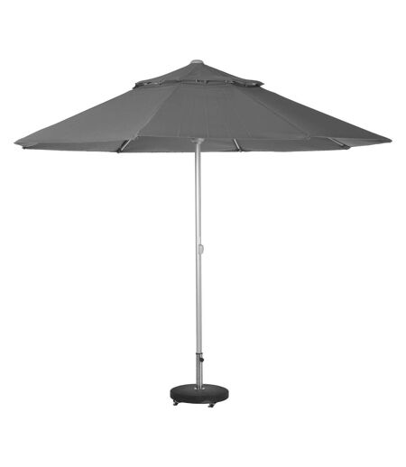 Parasol droit Rond télescopique Easyo - Diam. 330 cm - Ardoise