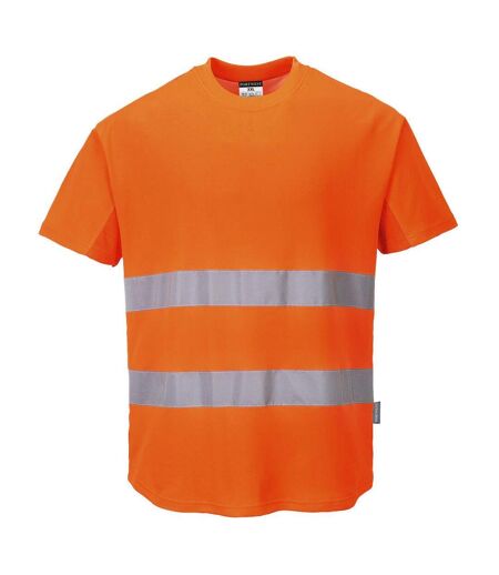 Portwest Mens Mesh Insert T-Shirt (Orange) - UTPW108