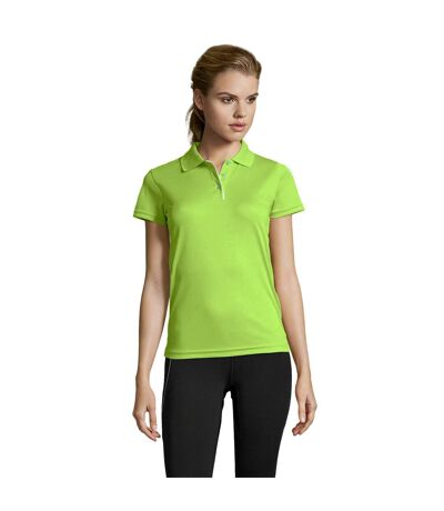 Performer Polo À Manches Courtes Femme Vert Pomme SOLS