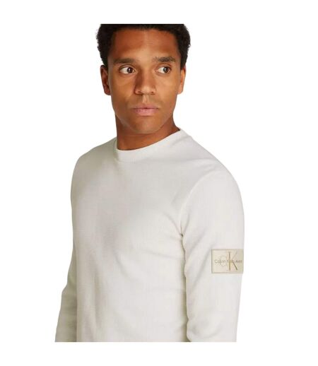 Haut Manches Longues Homme Blanc Cassé Calvin Klein
