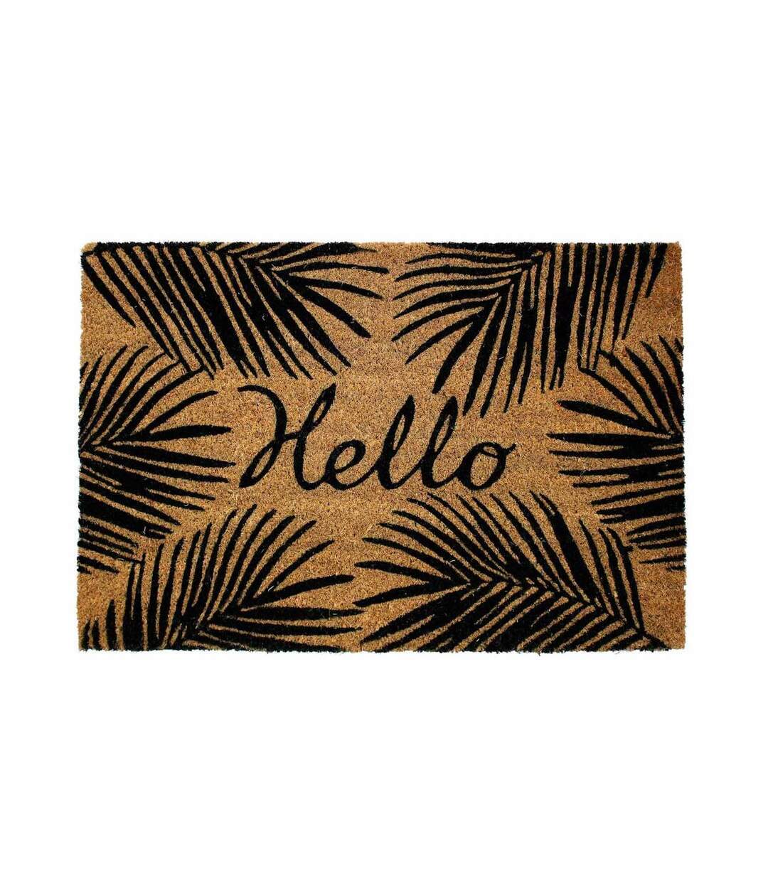 Paillasson Rectangulaire Hello 40x60cm Naturel-1