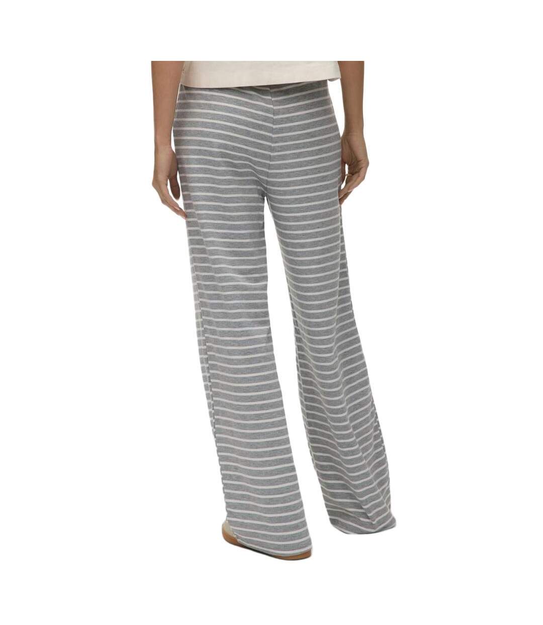Pantalon gris à rayures femme vero moda malma - l-2