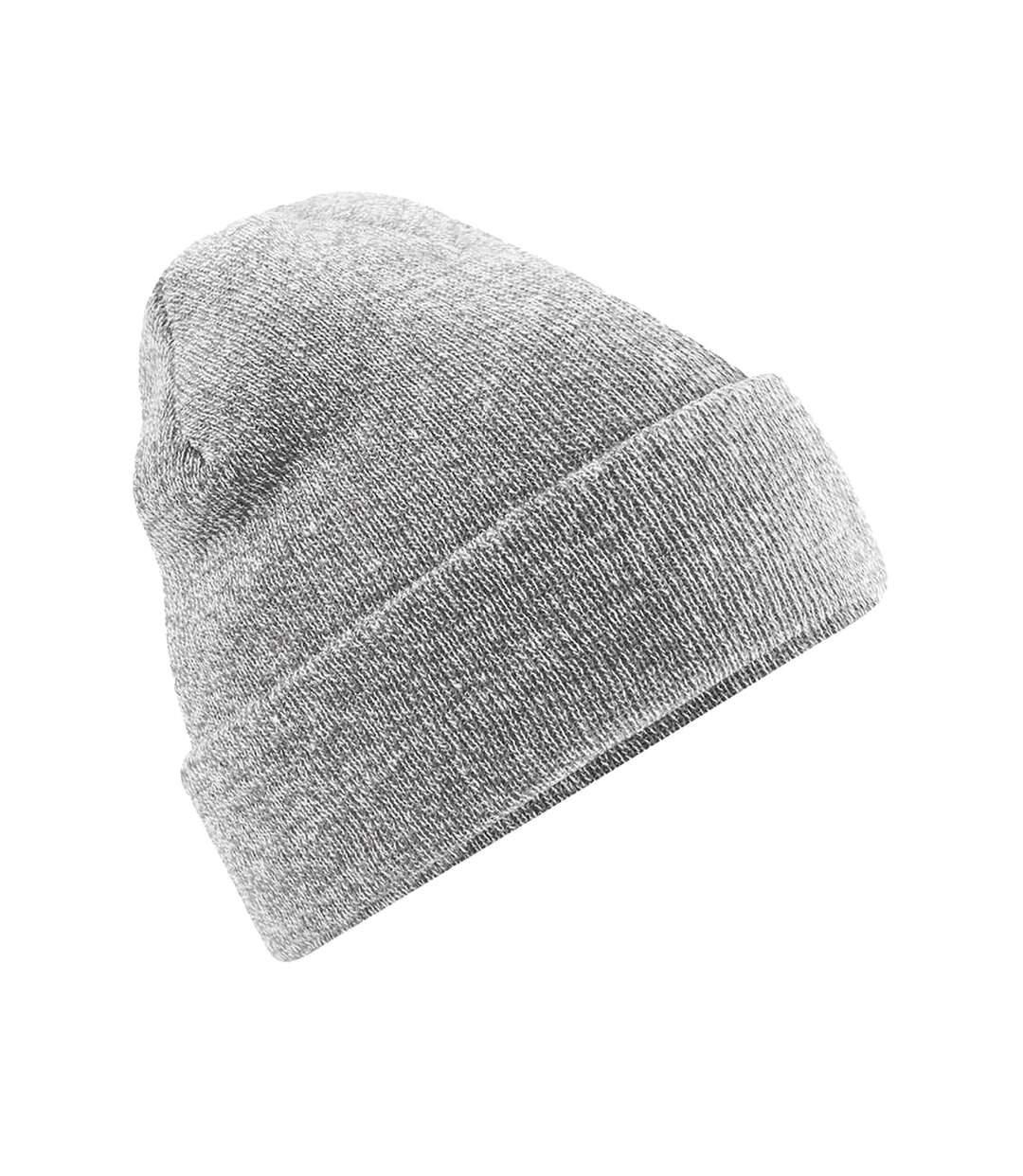 Bonnet À Manchettes Original Pour Adultes, Unisexe Gris Chiné Beechfield-1