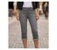 MAYFLOWER 110076U001 - Pantacourt 5 poches pour femme : le confort du denim stretch gris double stone-1