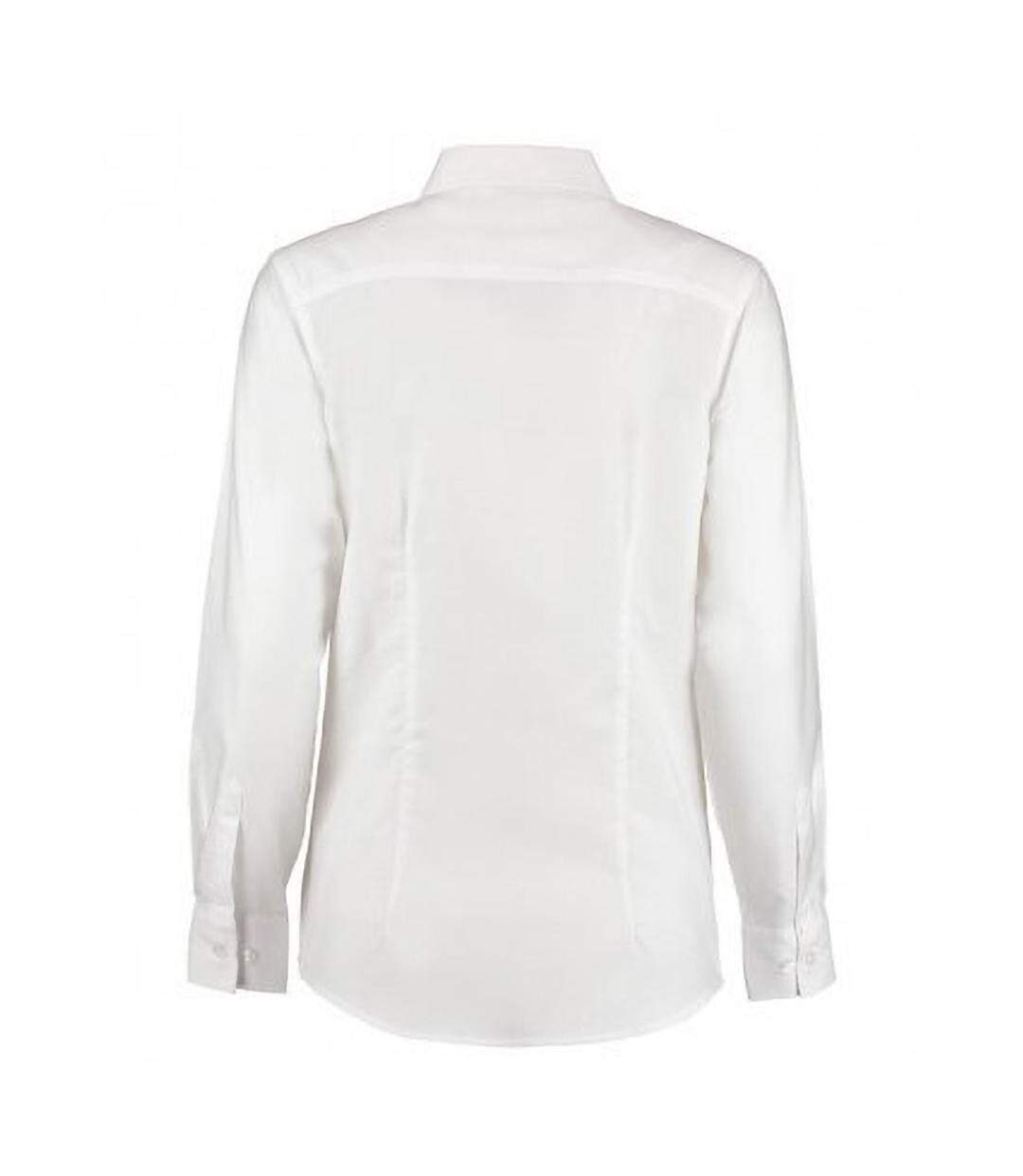 Chemisier À Manches Longues Femme Blanc Kustom Kit-2