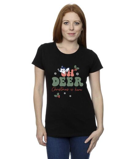 Disney T-shirt en coton Femmes/Dames Bambi Oh Deer (Noir) - UTBI10279