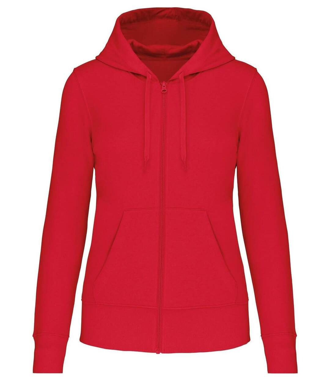 Sweat à capuche zippé écoresponsable - femme - K4031 - rouge