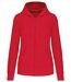 Sweat à capuche zippé écoresponsable - femme - K4031 - rouge